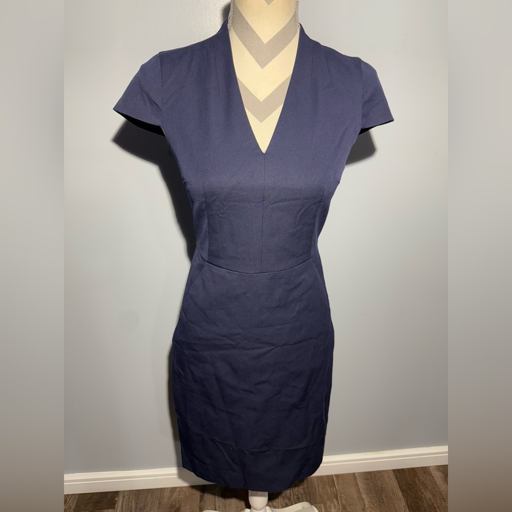 J. Crew Classic Navy Midi Dress
